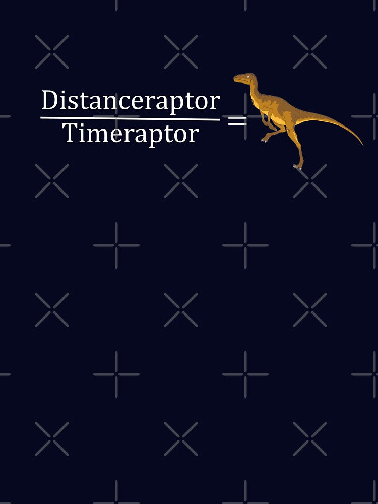 Velociraptor Math - Funny Dinosaur Velocity Formula by Bethcentral Designs