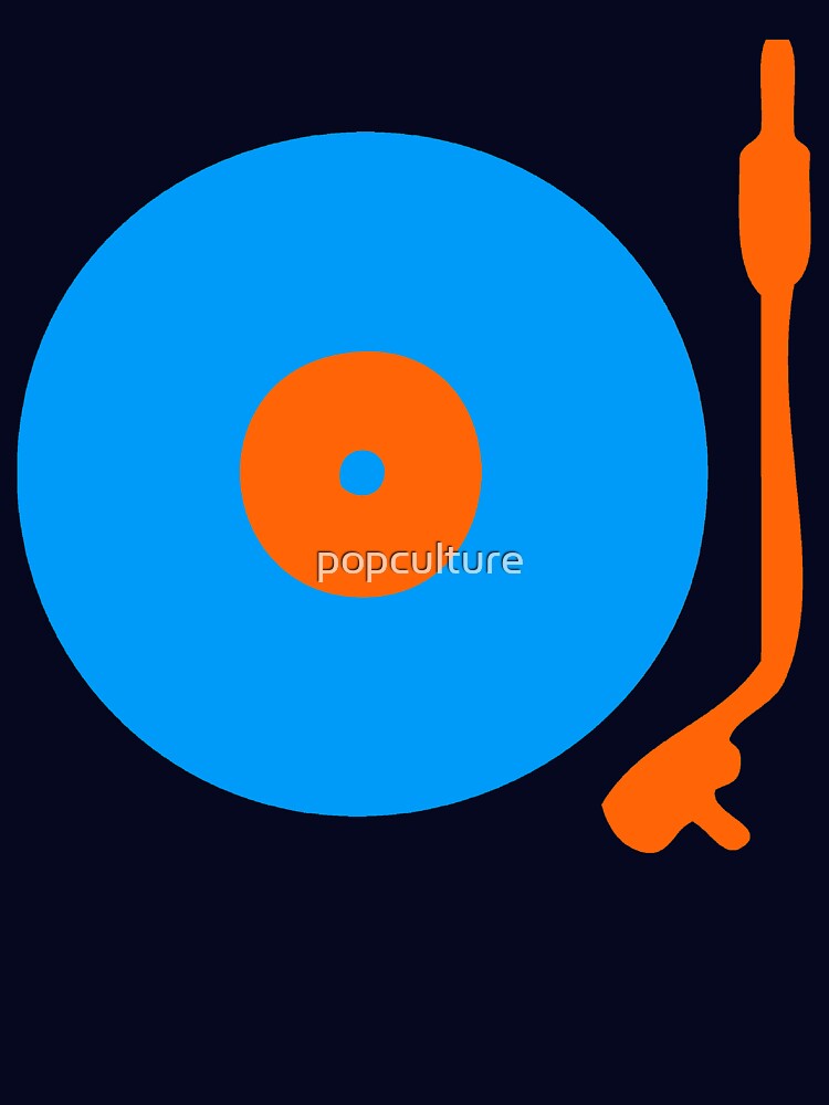 Blue Orange Vinyl Record Turntable by popculture