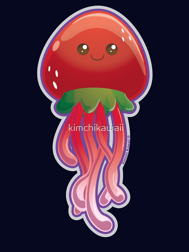 Cute Strawberry Jellyfish by kimchikawaii
