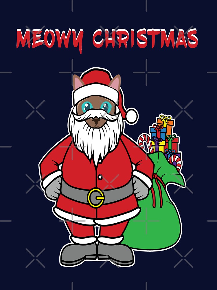 Meowy Christmas - Cat Santa Merry Christmas by madtoyman
