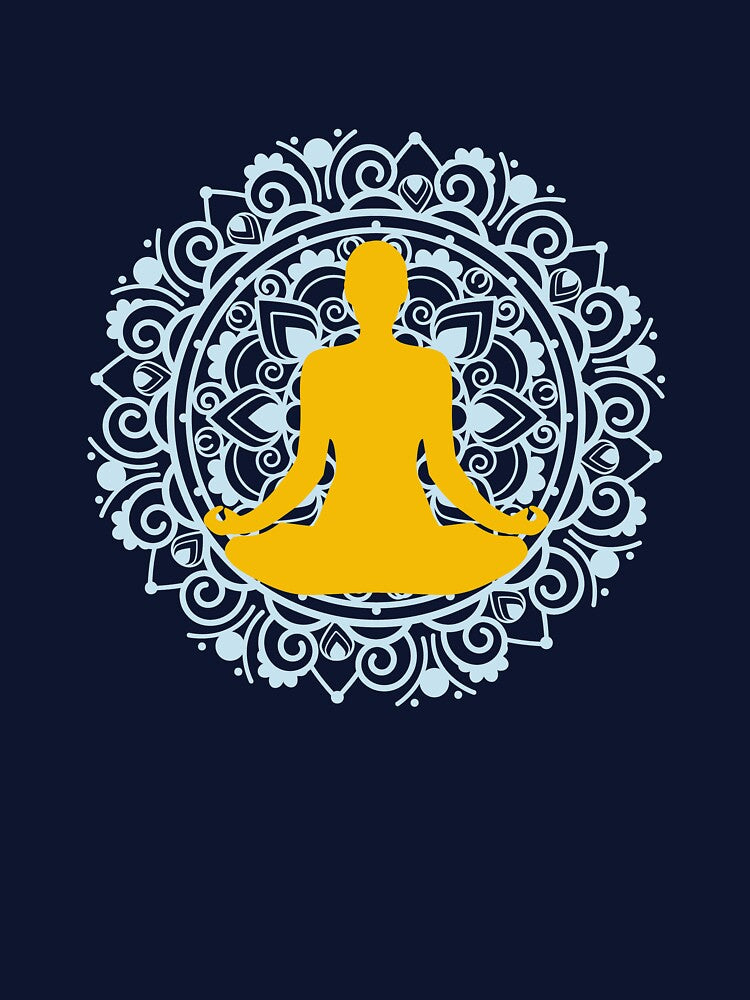 Yoga padmasana pose Mandala by Khushi Graphics