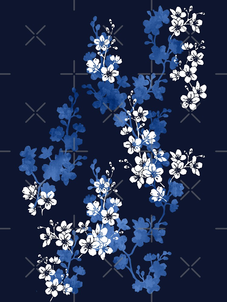 Sakura blossom in deep blue by adenaJ