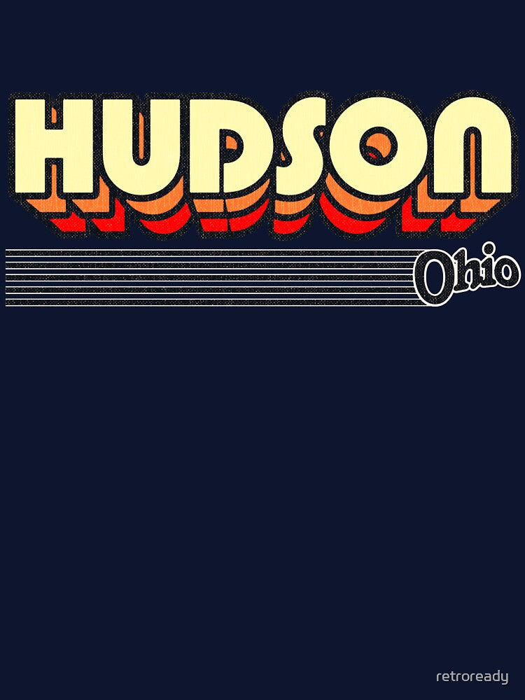Hudson, Ohio | Retro Stripes by retroready