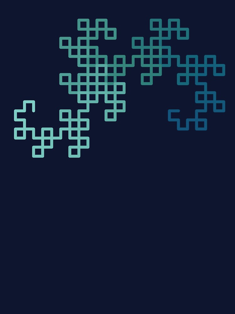 Dragon Curve Fractal - 8 Steps Gradient by joshdbb
