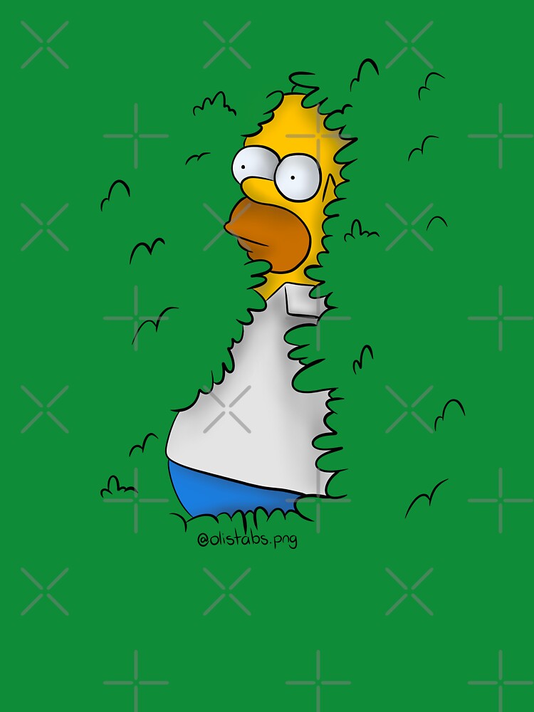 Homer in the bushes by Olistabs