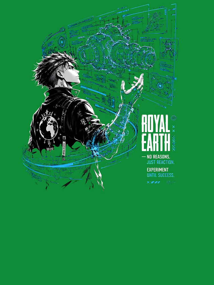 Engineer Analyzing High Tech Mechanical Blueprint Sketch by RoyalEarthstore