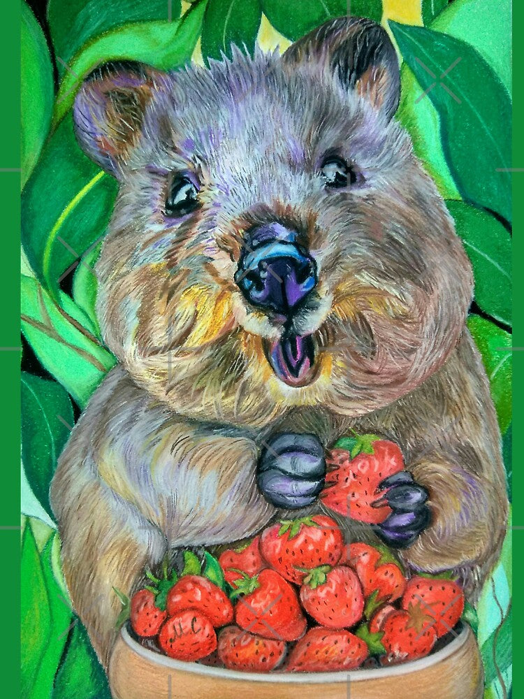 Quokka with Strawberries by MariaSibireva
