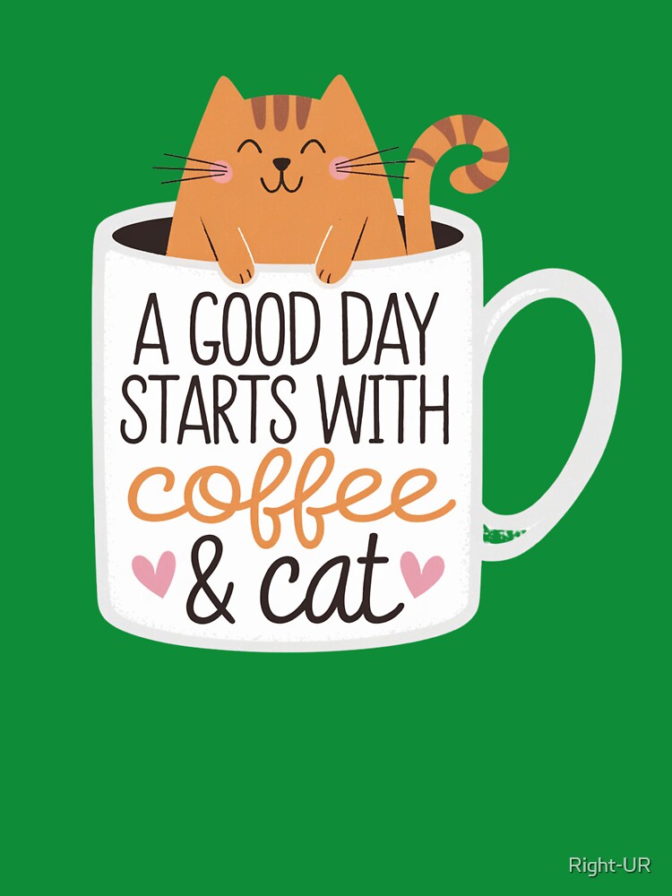 Orange Cat coffee Lover, Cute Cat humor, cat lover, cat mom, cat dad, cat family, feline lover by johnnie2749