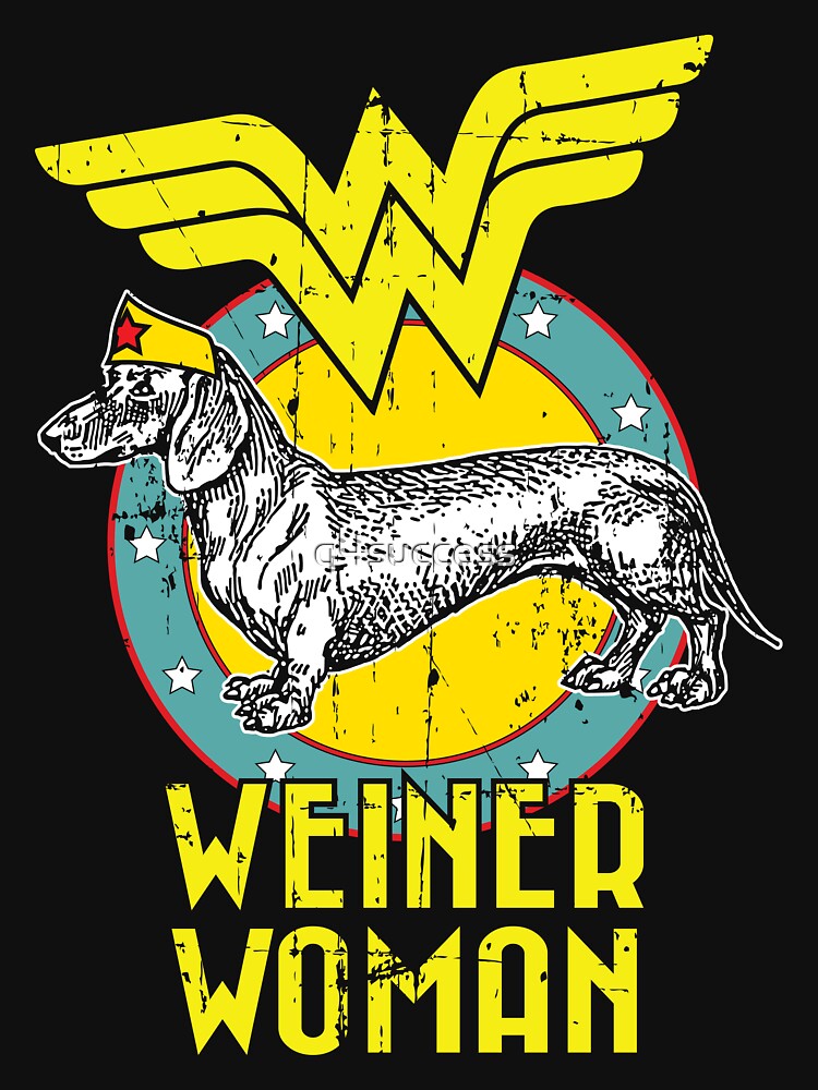 Weiner Woman Dachshund Dog Lover Ladies T-Shirt by q4success