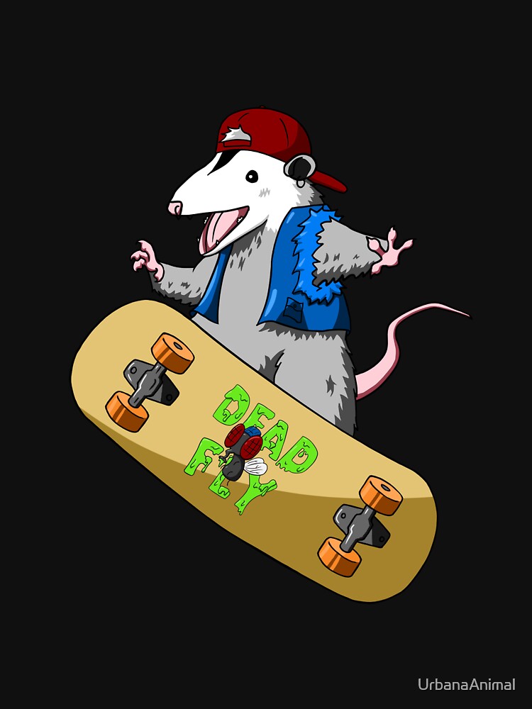 Radical Oppossum on Skateboard by UrbanaAnimal