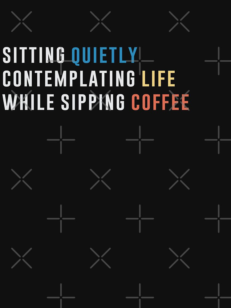 Sitting quietly contemplating life while sipping coffee by Geek-O-MNL