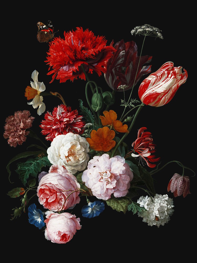 Antique Dutch Floral still Life by elinaarbidane