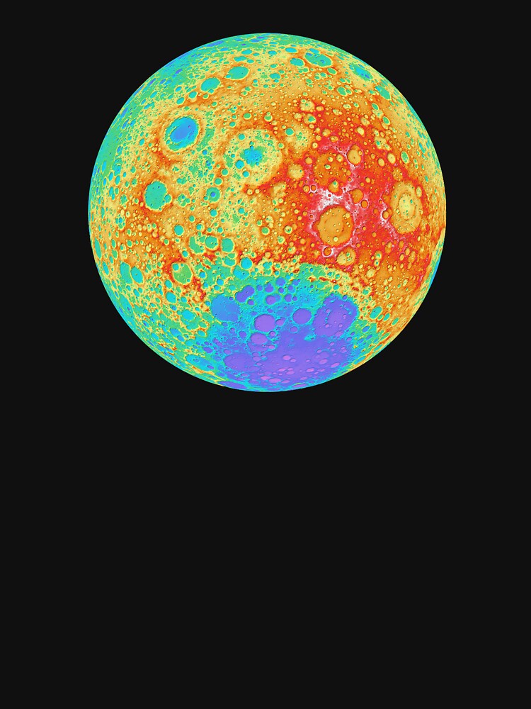 The Moon, in technicolour by Top Quark Design