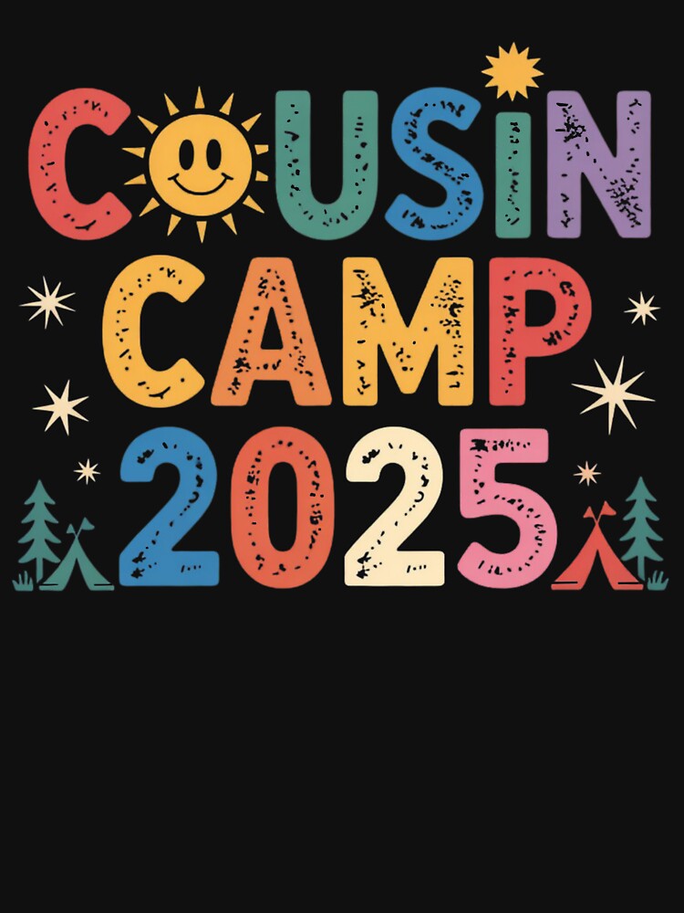 Cousin Camp 2025 Camping Campfire Summer Vacation Family by Dabbing Turtle Designs