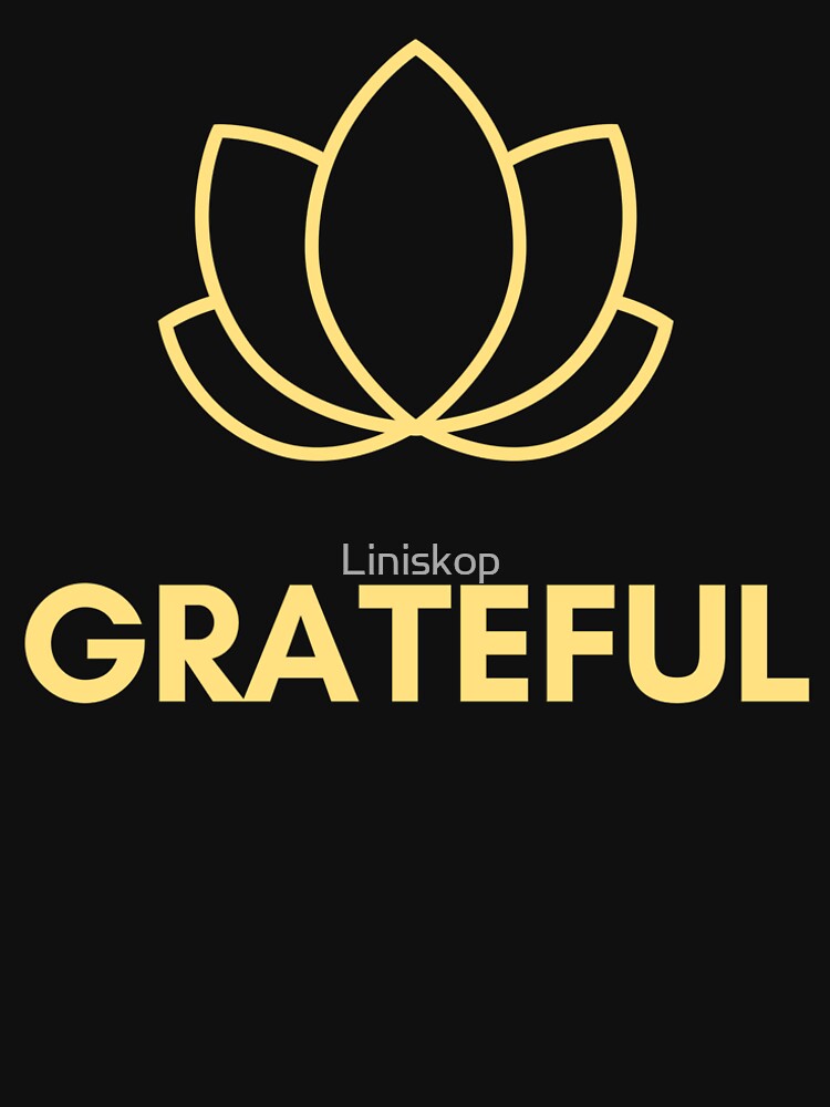 Grateful Yoga Lotus Design by Liniskop
