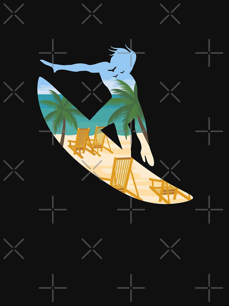 Surfing Beach by VibrantGifts