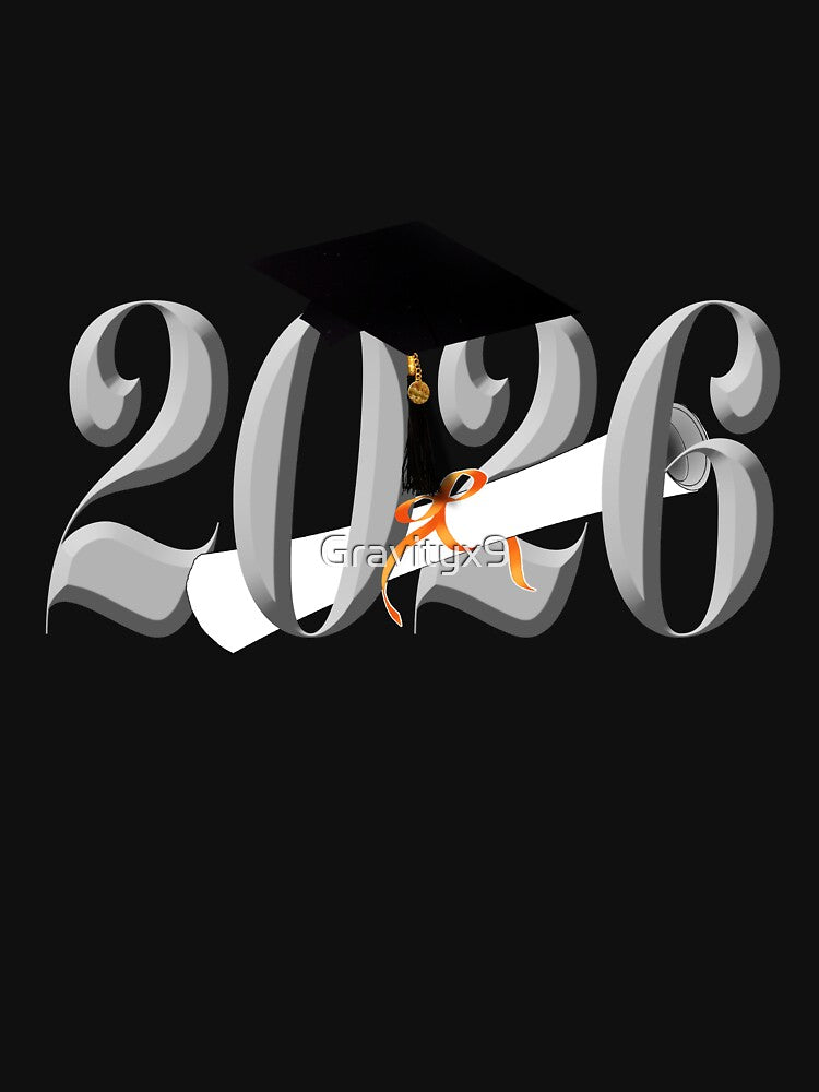 Silver Class of 2026 with Grad Cap Diploma by Gravityx9