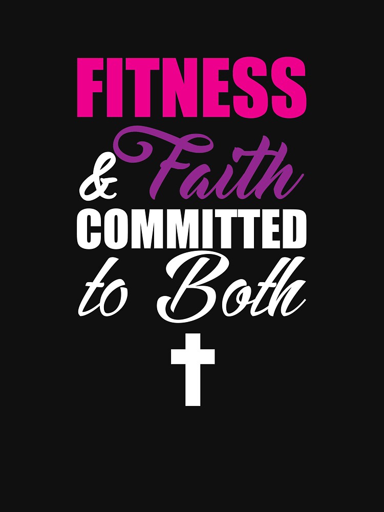 Fitness and Faith Committed to Both Married Gym Jesus Tee by shoutoutshirtco