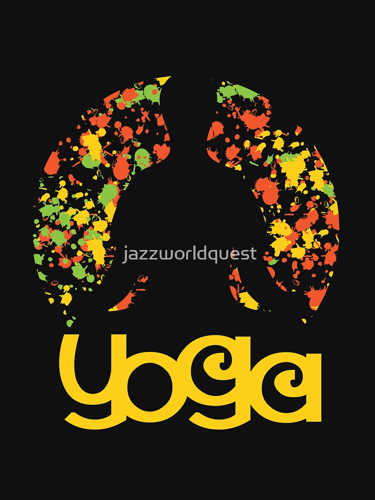 Modern Colored Floral Yoga Design by jazzworldquest