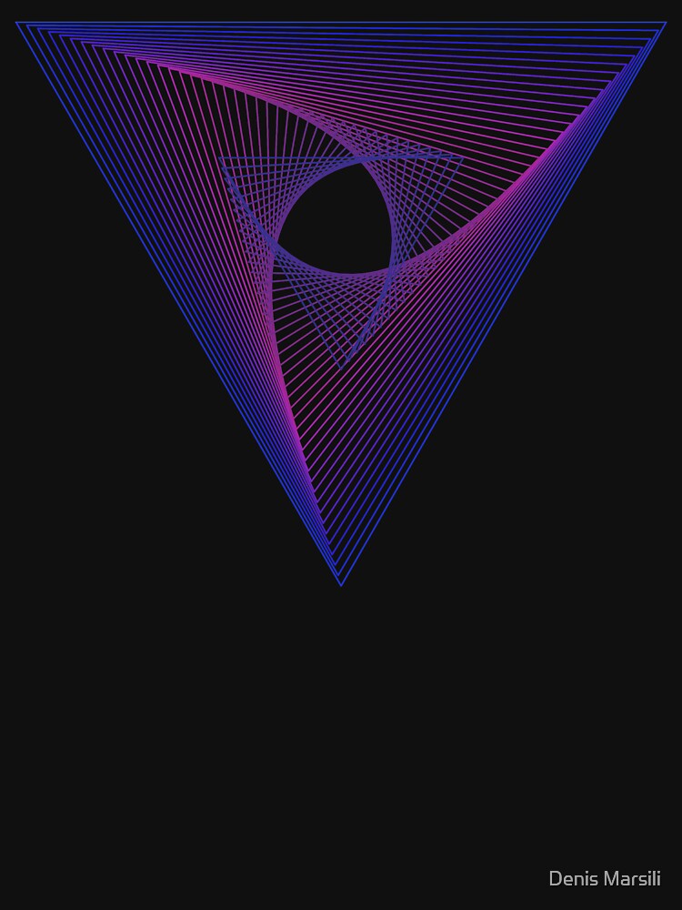 Abstract Geometry Lines Art Neon by Denis Marsili