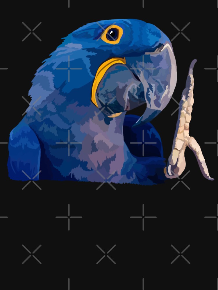 H is for Hyacinth Macaw,Hyacinth Macaw Artwork – Vibrant Parrot Illustration and Exotic Bird Design by PrettylittlepastelUk