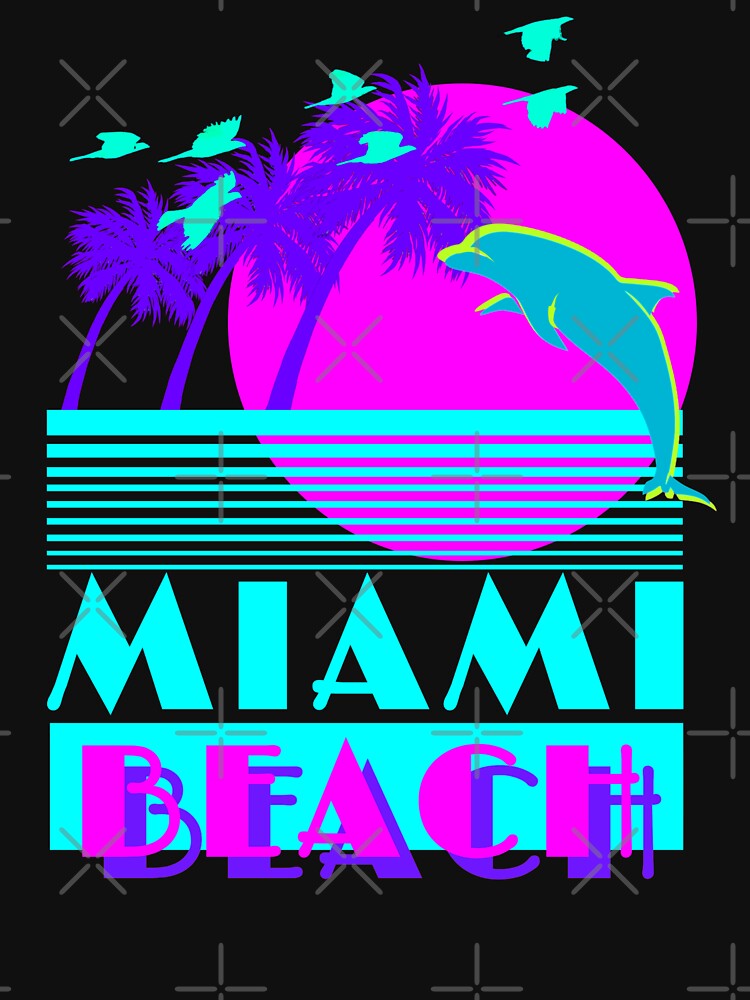 Miami Beach Dolphin Retro by Kolsab
