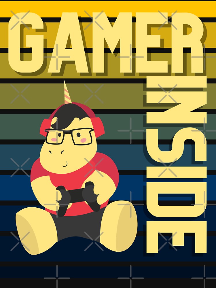 Unleash the Gamer Unicorn with Gamer Inside Design by limos