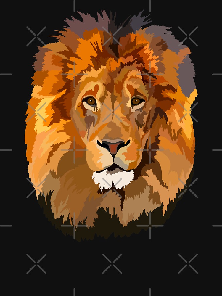 L is for Lion ,Lion Design – Big Cat and Wildlife Artwork by PrettylittlepastelUk