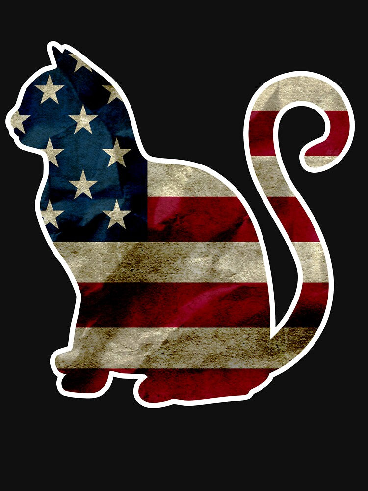 Cat Lover gift USA Flag CAT is LOVE I Love My Cat Fun Design by djpraxis