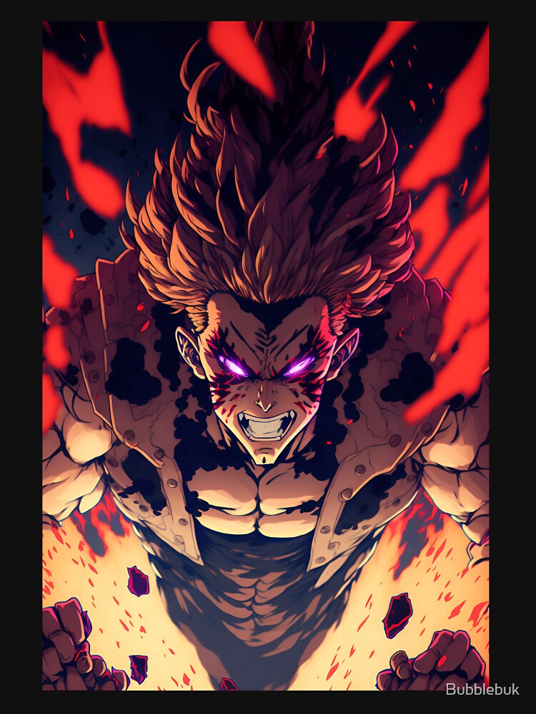 Anime Demon hero Ascending from Hell by Bubblebuk