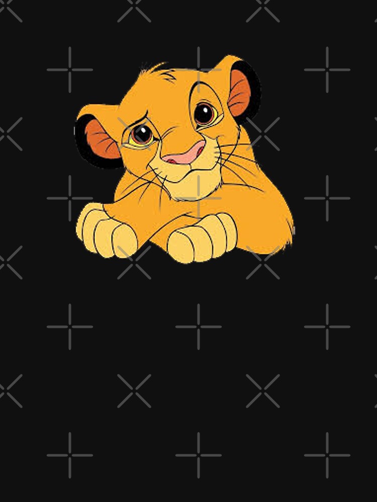 Cute Yellow lion Cub Cartoon Portrait by Jo Graphics