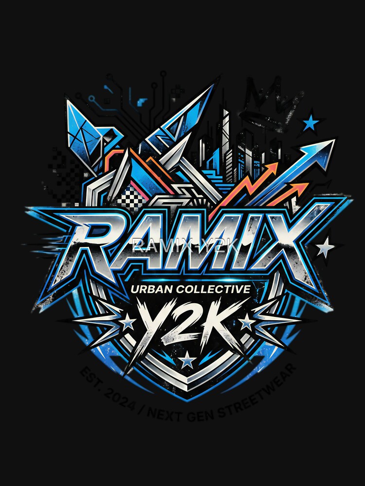 RAMIX Y2K Urban Collective - Cyber Streetwear Logo by RAMIX-Y2K
