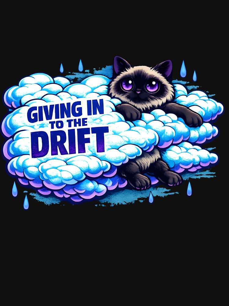 Drifting Cloud Cat – Cute Dreamcore Floating Pet Illustration by Rawecz Studio
