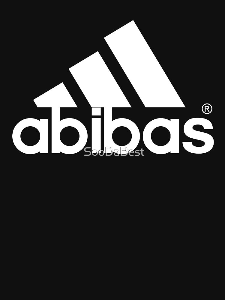 Funny Abibas Logo Collection White by Shop_SWANDERS