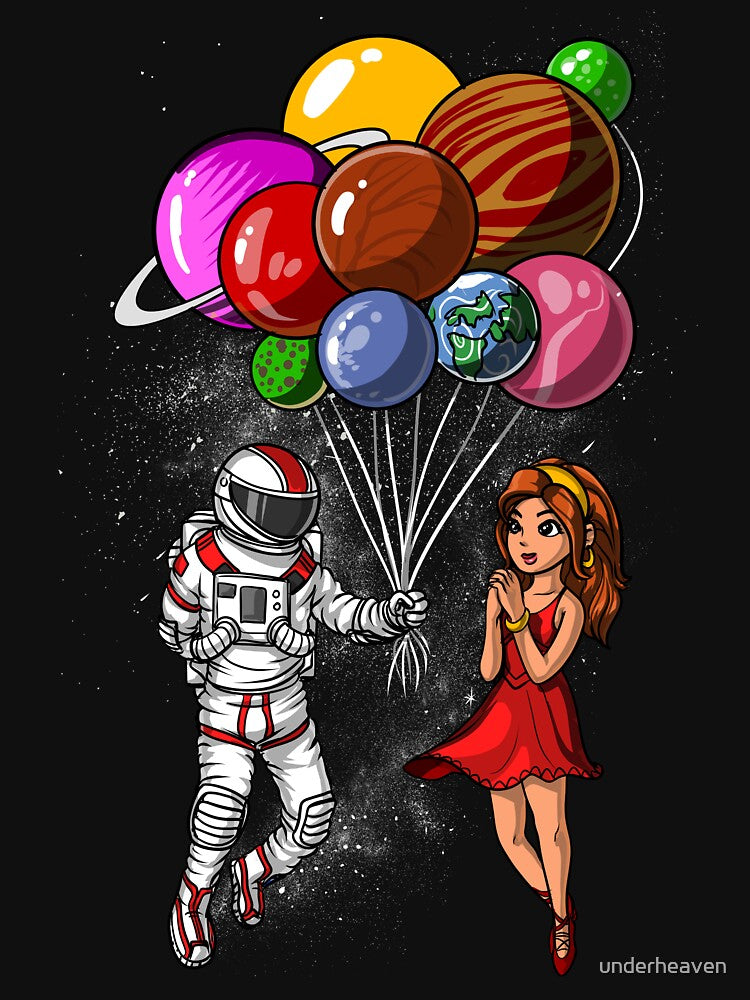 Space Astronaut Planets Balloons by underheaven