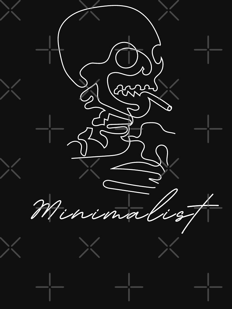 Funny Minimalist Text Design - Minimalistic Life by The Red Nox