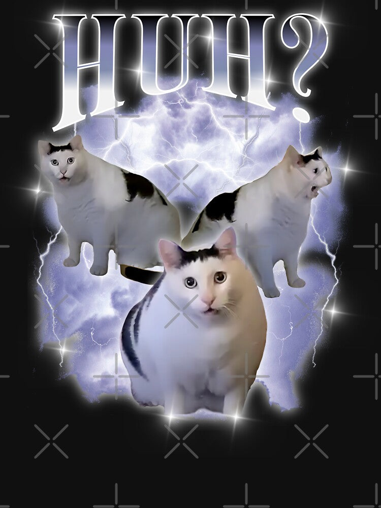 Huh Cat Chonky Ben Meme 90s Bootleg Vintage by LeChocoholic