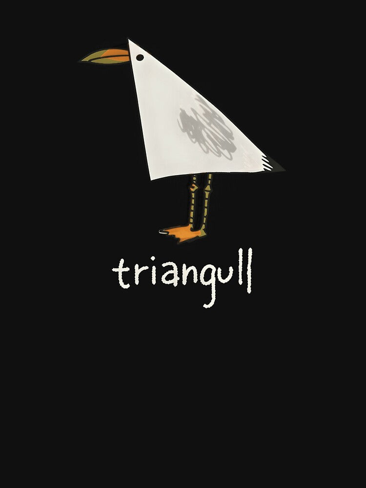 Triangull Shirt, Funny Triangle Seagull Pun Graphic Tee, Cute Geometry Bird Design, Nerdy Math Joke Gift for Teachers and Students by Phirivey