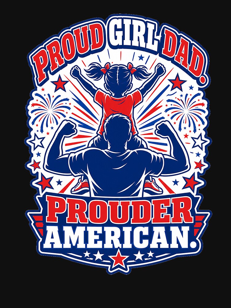Girl Dad 4th Of July Patriotic Father Pride by VisualArtsOasis