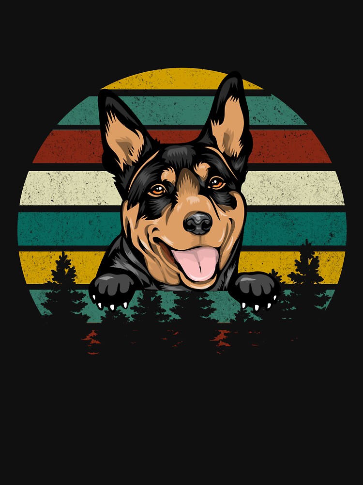 Australian Kelpie Dog Retro Vintage by JonathanBoff