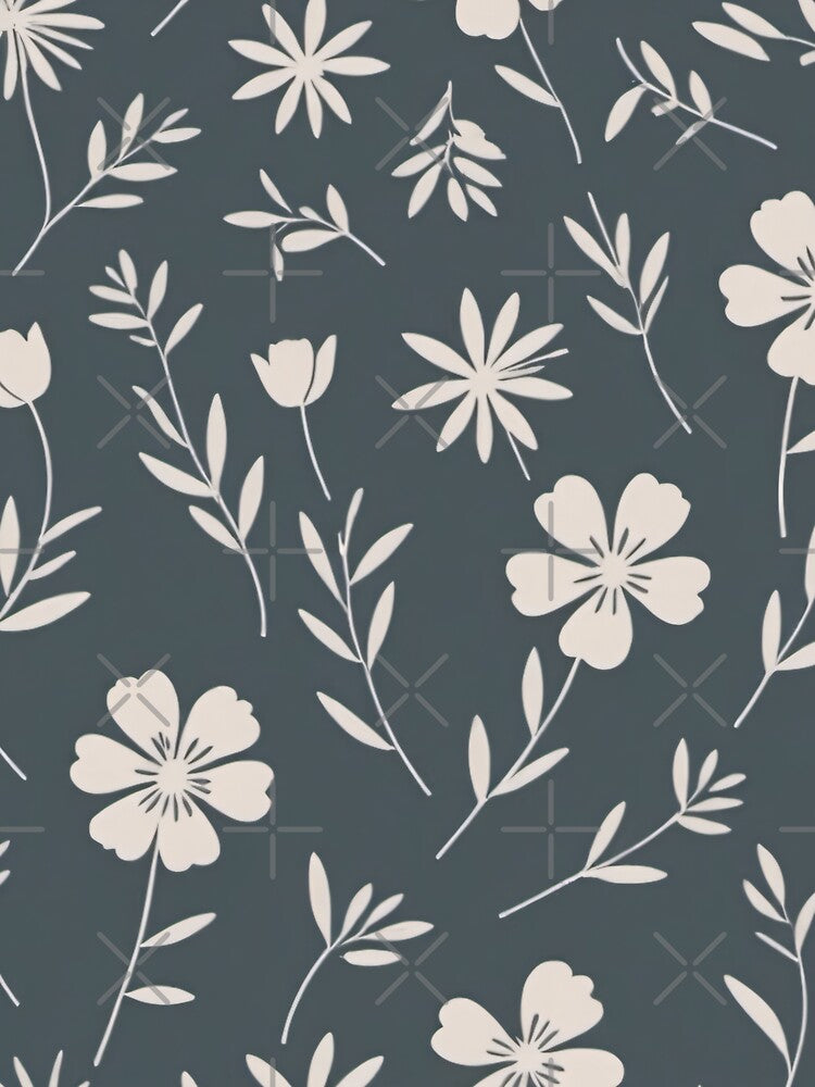 Minimalist Silhouettes Floral Pattern by SeamPix