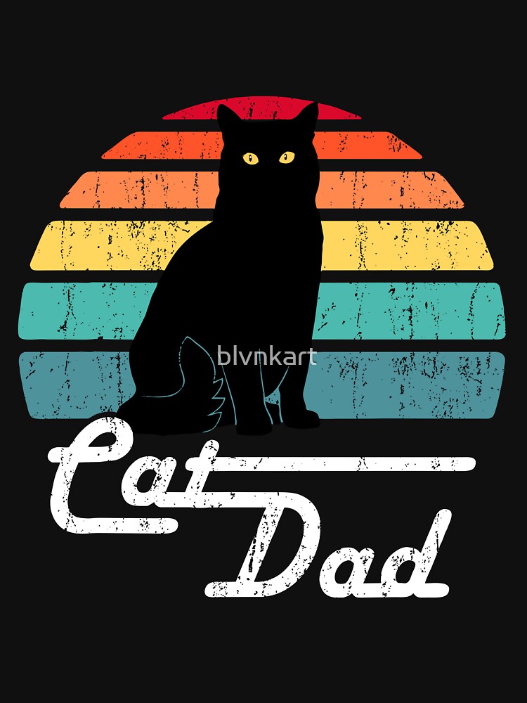 Cat Dad - Vintage Style Black Cat Lover by blvnkart