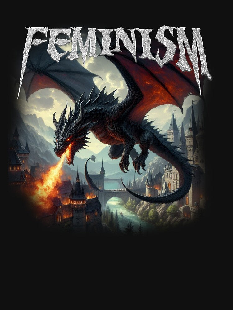 Feminism Dragon Vintage 90s Style, Dragon Lover by Ariana De Amicis