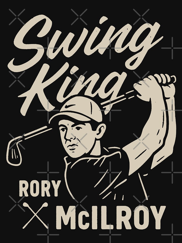 Swing King Rory McIlroy: Minimalist Golf Art by zzz888