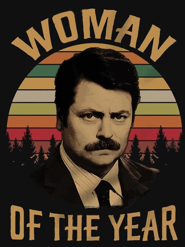 Woman of The Year Vintage Retro  Ron Swanson Parks and Recreation by CiarasOrianal