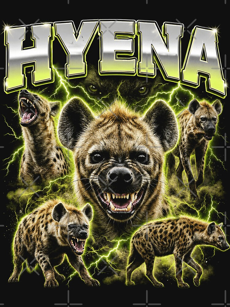 Hyena Wildlife Collage Art by OceanBandwear