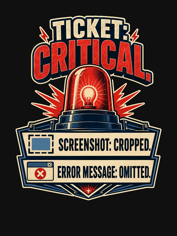 Critical Ticket — Screenshot Cropped, Error Message Omitted by Dovarune