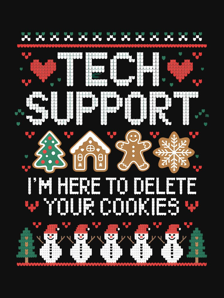 Christmas Tech Support Here To Delete Cookies Computer Programmer by TrinaEspinoza