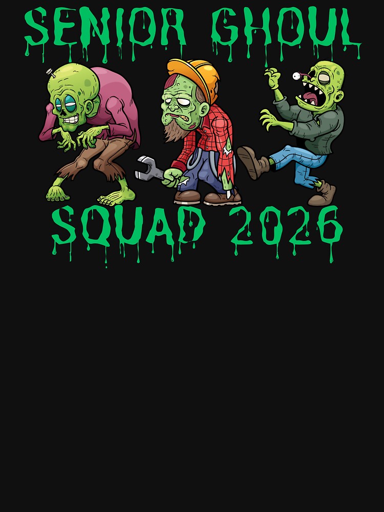 Senior Ghoul Squad 2026 – Funny Zombie Halloween Senior Class Design by Lunaria Arts