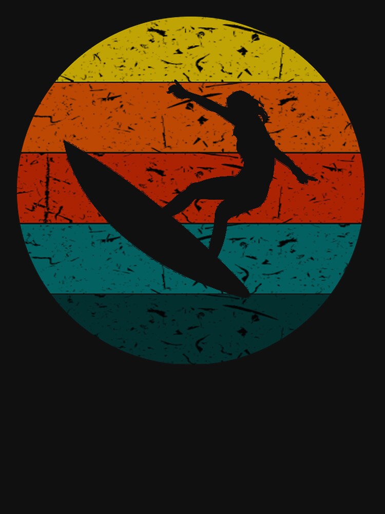 vintage retro Surfing gift by rachidhaz